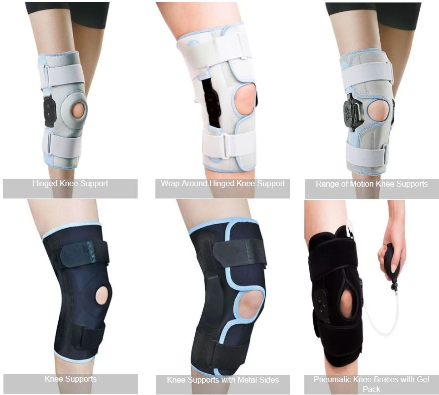 knee brace with metal hinges